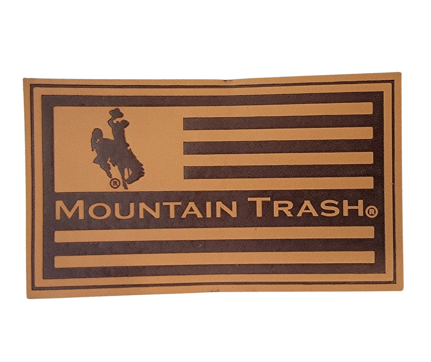 Mountain Trash Leather Flag Patch