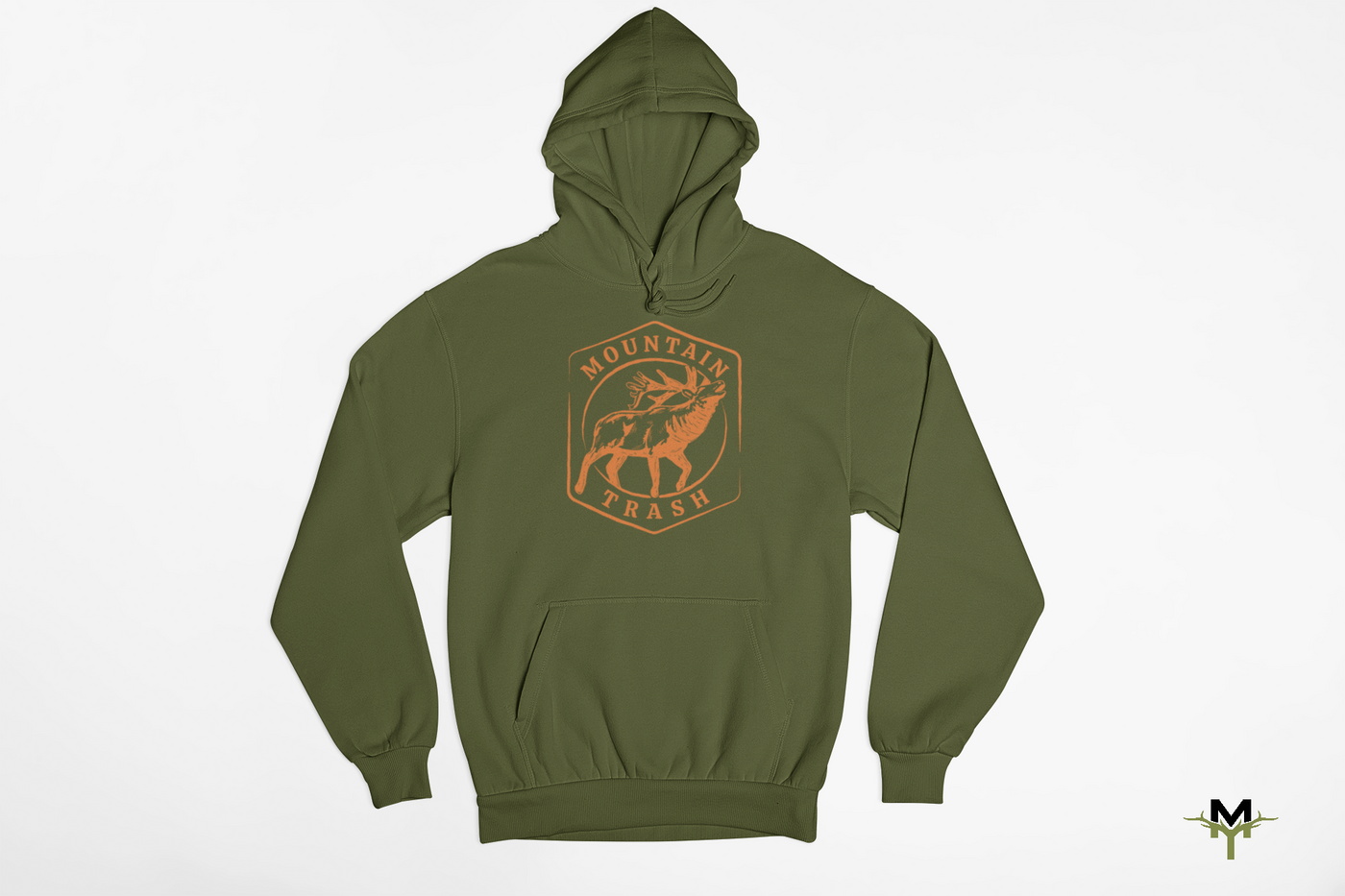 Elk Bugle - Military Green Sweatshirt