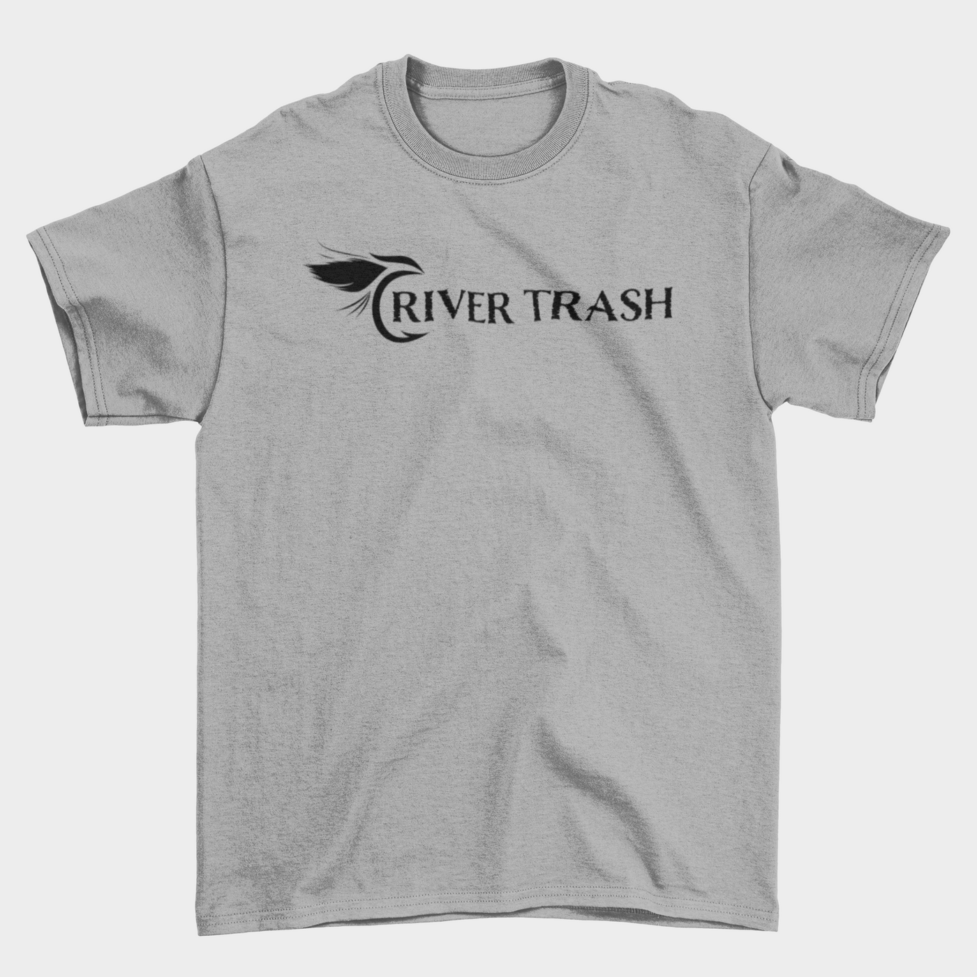 River Trash Fly T-shirt - Heather Grey