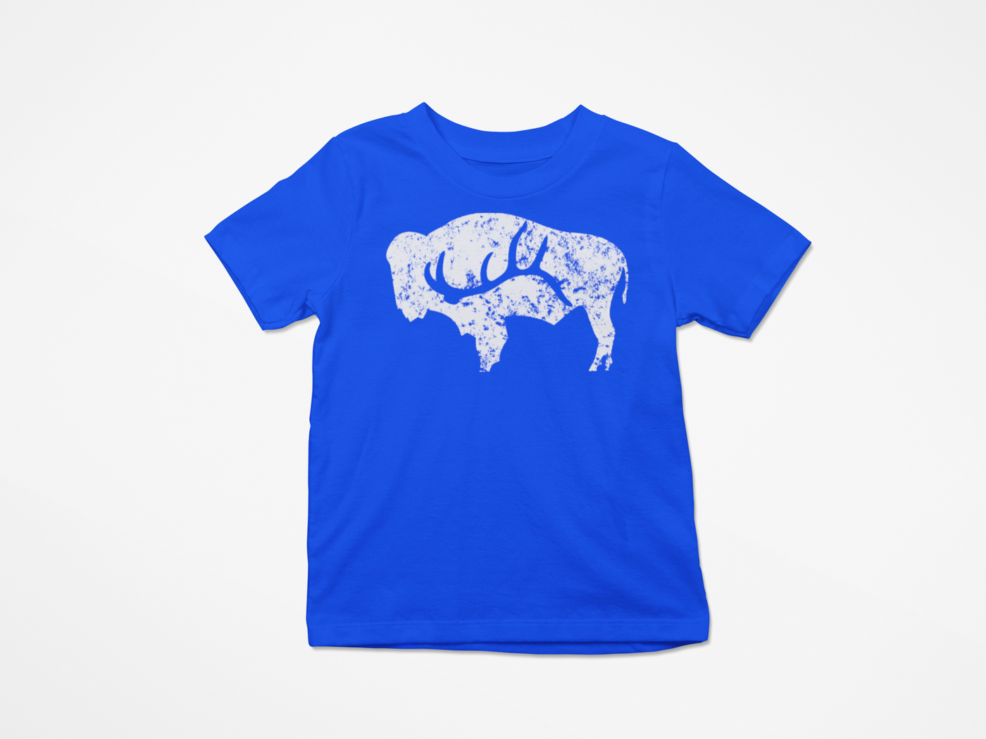 Kids Bison Wyoming Shed - Royal / White