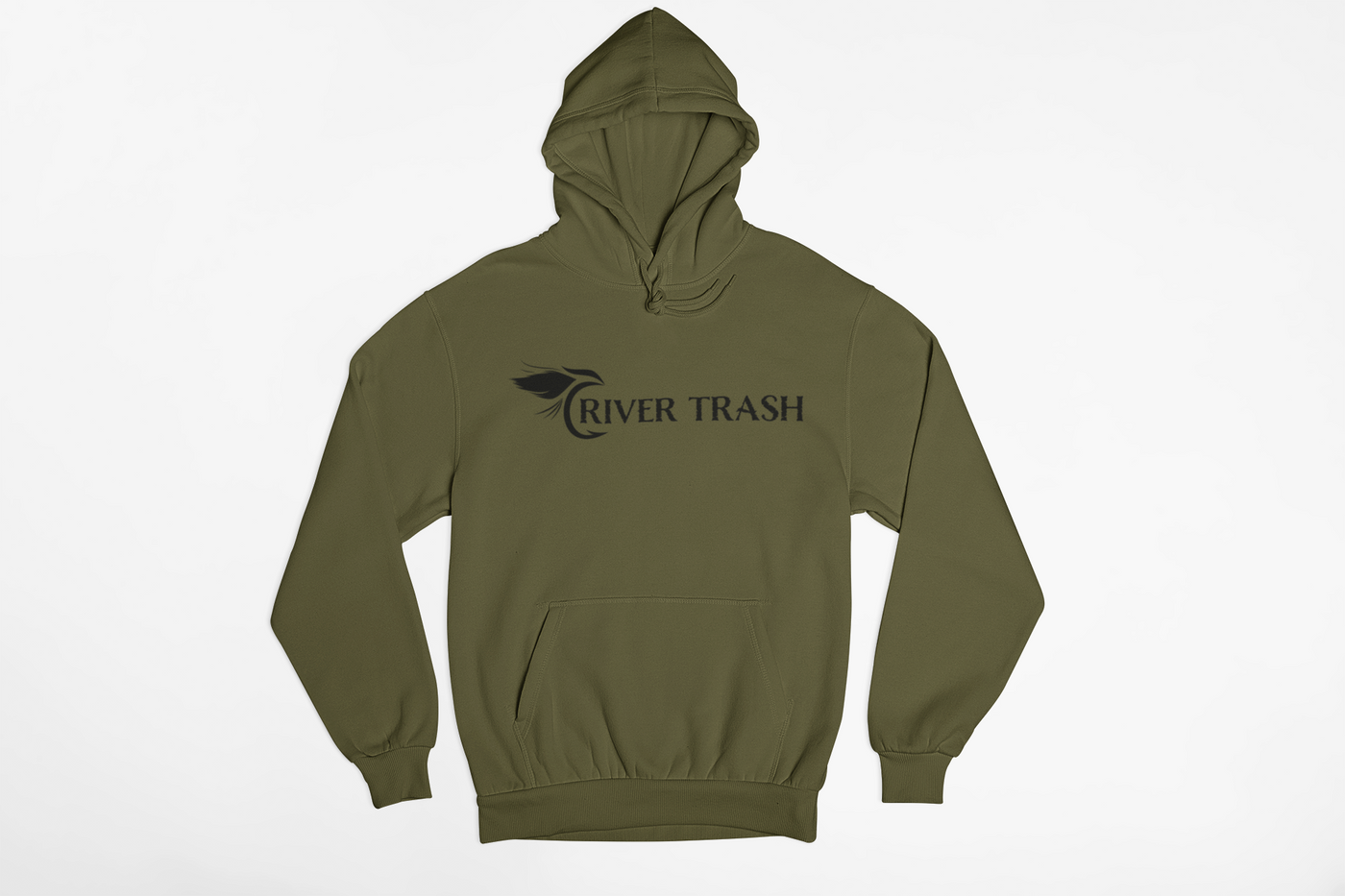 River Trash Fly - Military Green Sweatshirt