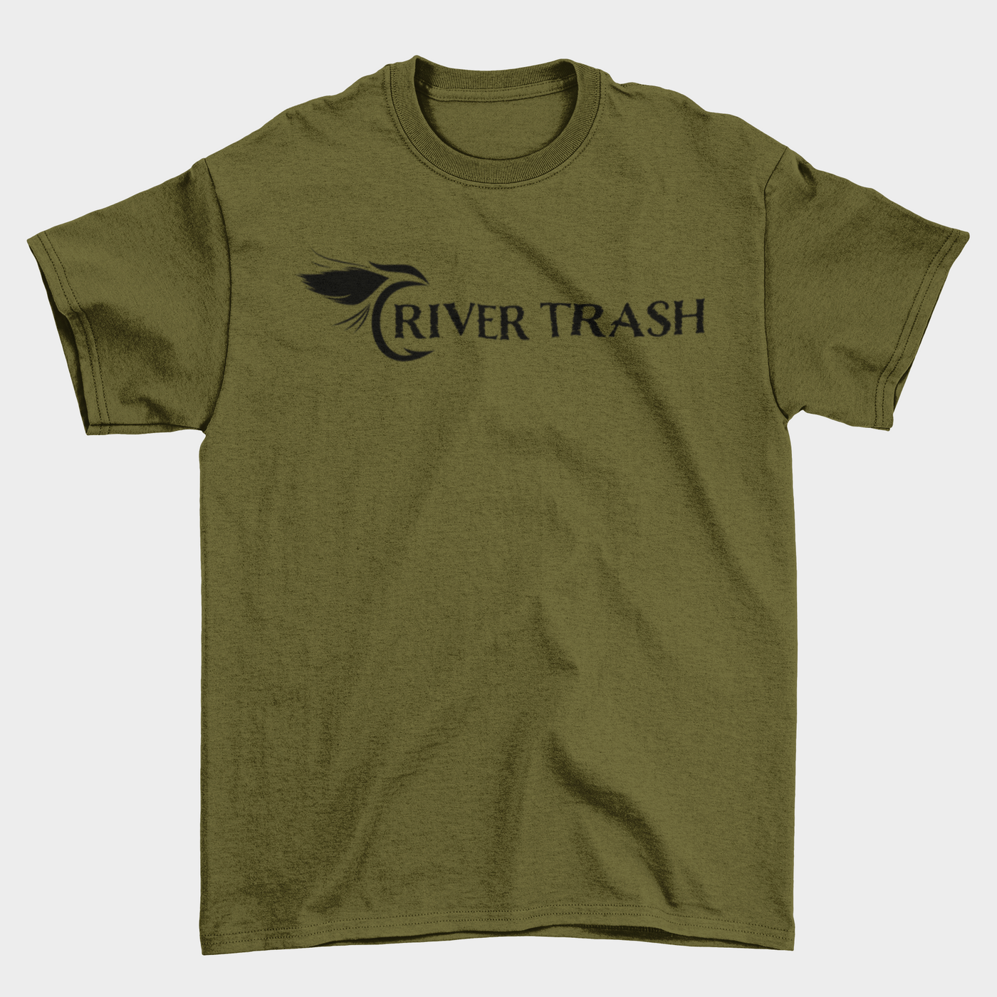 River Trash Fly T-shirt - Military Green