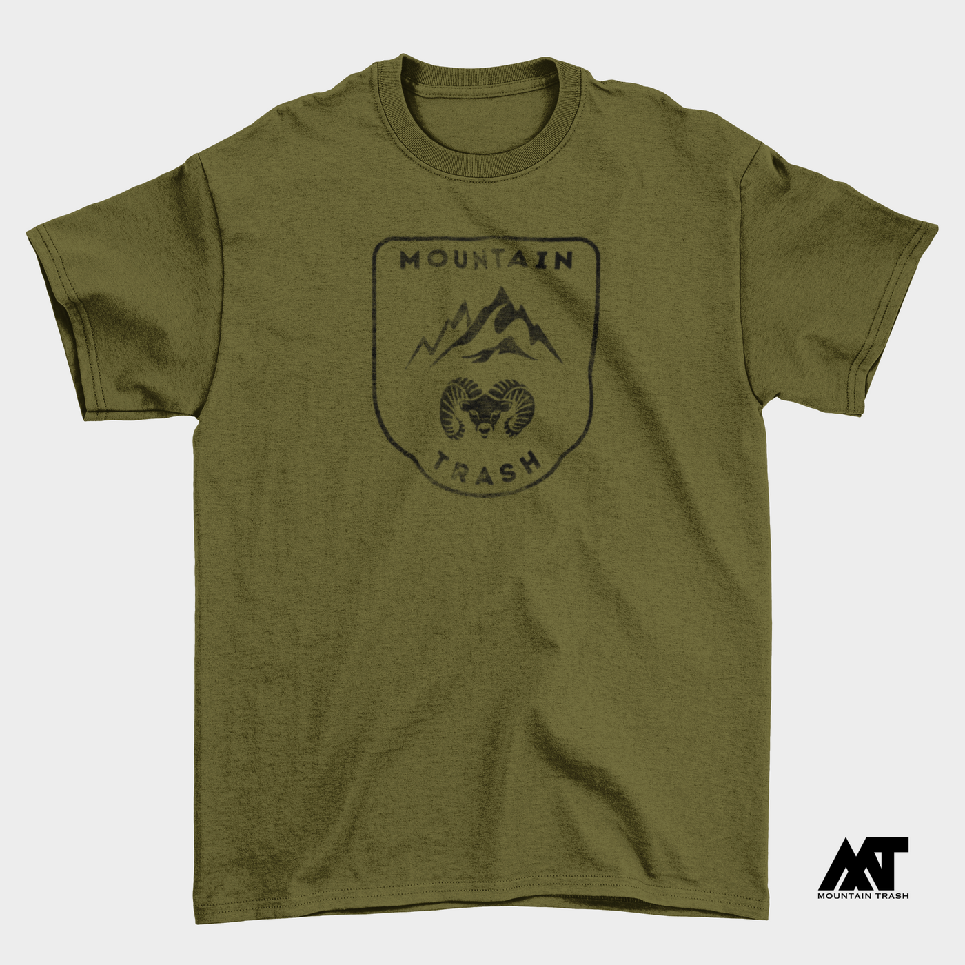 Sheep Badge T-shirt - Military Green
